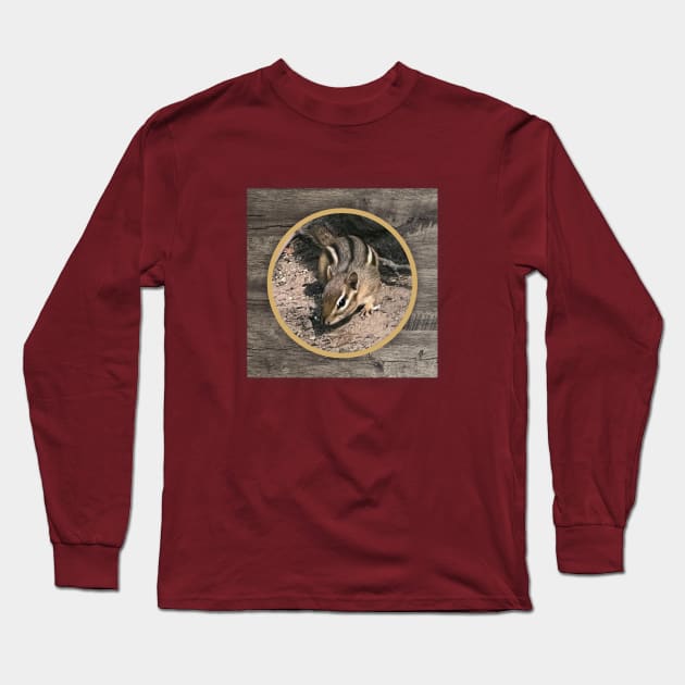 Chipmunk Long Sleeve T-Shirt by Dale Preston Design